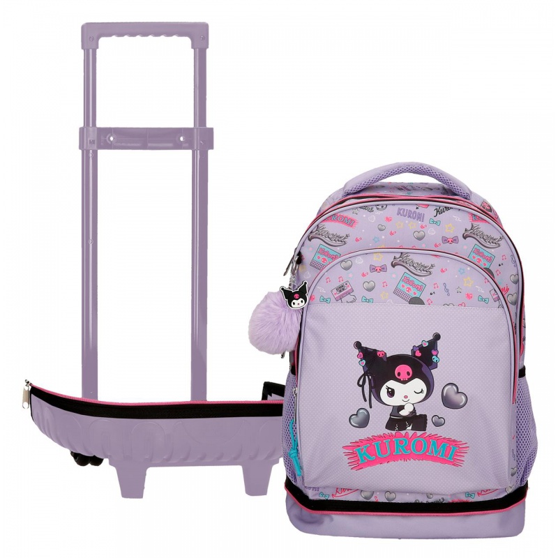 Batoh na kolečkách pro dívky Kuromi Retropop