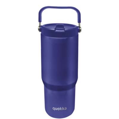Nerezový termopohár Quokka Core Dusk Blue o objemu 860 ml je praktickým společníkem na každodenní cesty, do práce i na výlety.