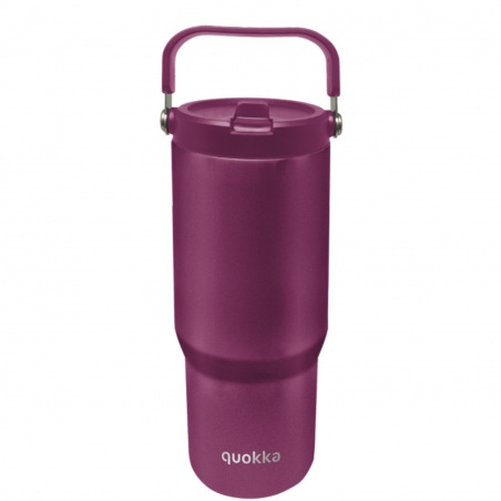 Nerezový termopohár Quokka Core Burgundy o objemu 860 ml je praktickým společníkem pro každodenní cesty, do práce i na výlety.