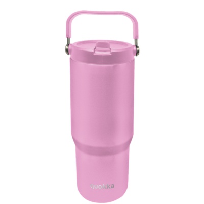 Nerezový termopohár Quokka Core Blossom Pink o objemu 860 ml je praktickým společníkem na každodenní cesty, do práce i na výle