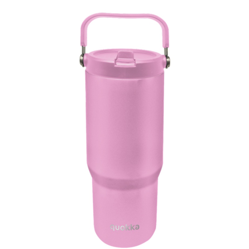 Nerezový termopohár Quokka Core Blossom Pink o objemu 860 ml je praktickým společníkem na každodenní cesty, do práce i na výle