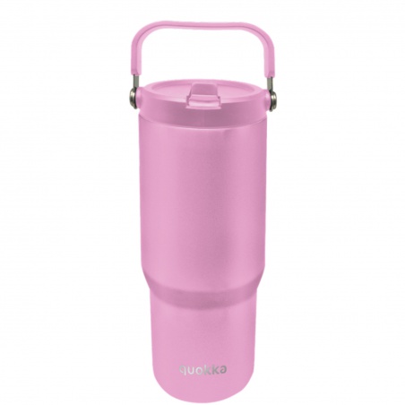 Nerezový termopohár Quokka Core Blossom Pink o objemu 860 ml je praktickým společníkem na každodenní cesty, do práce i na výle
