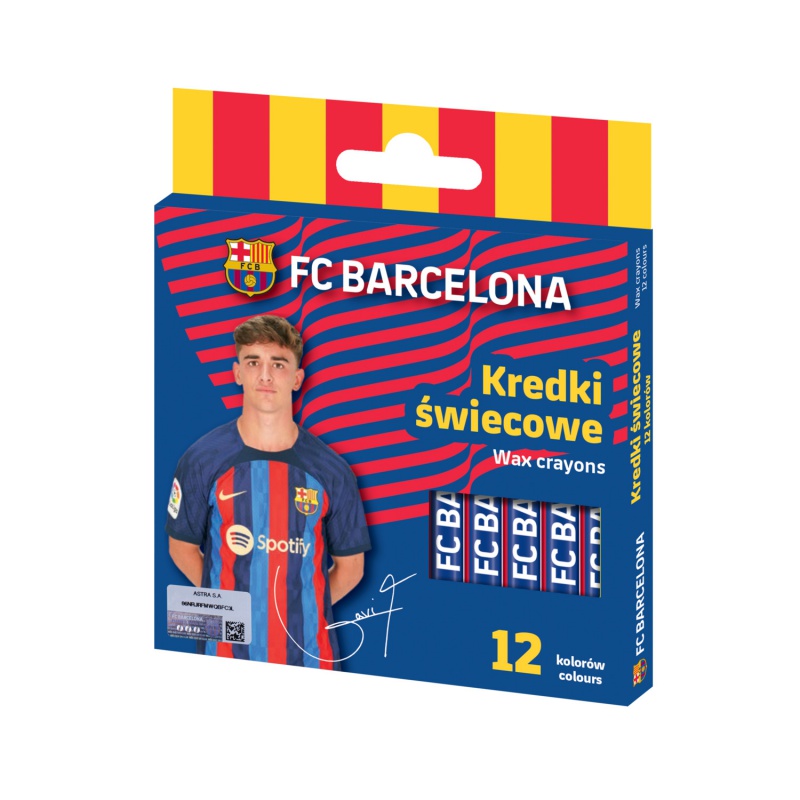 Voskové farbičky FC Barcelona, 12 farieb