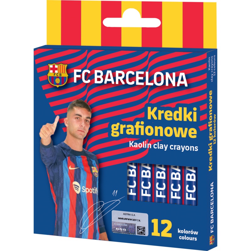 Bezdřevé barvičky FC Barcelona 12 barev | Astra