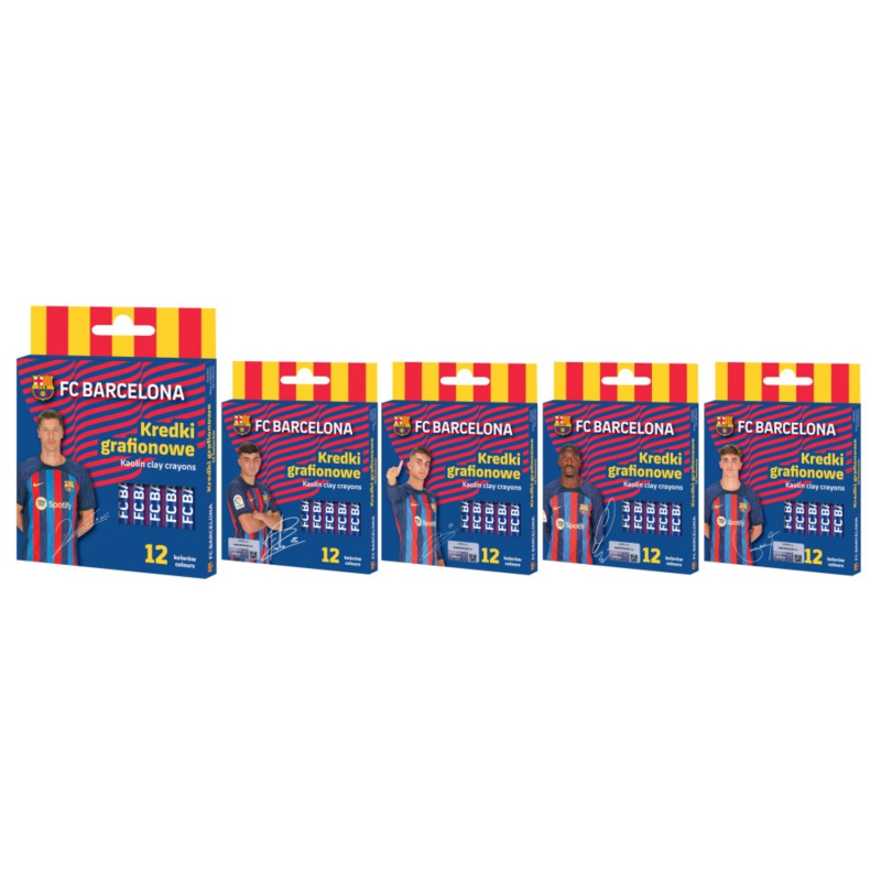 Bezdřevé barvičky FC Barcelona 12 barev | Astra
