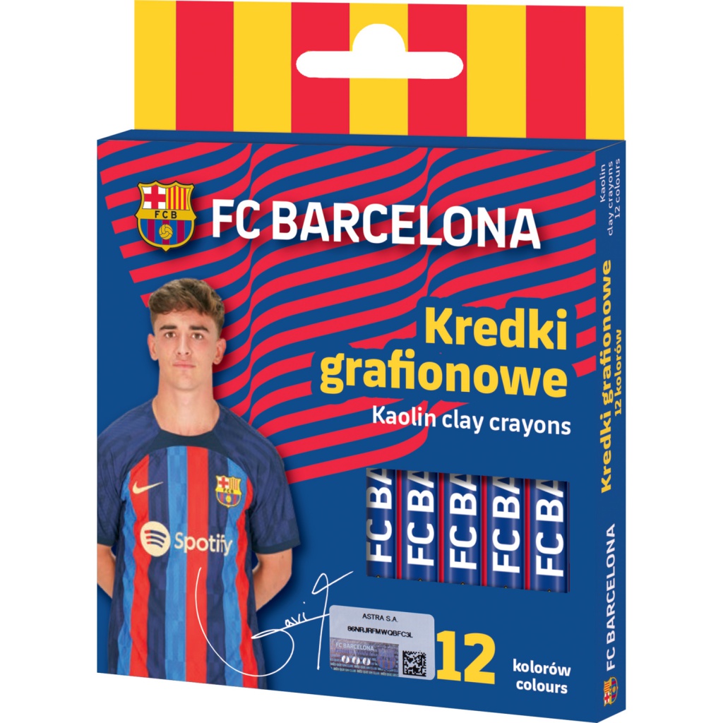 Bezdrevé farbičky FC Barcelona 12 farieb | Astra