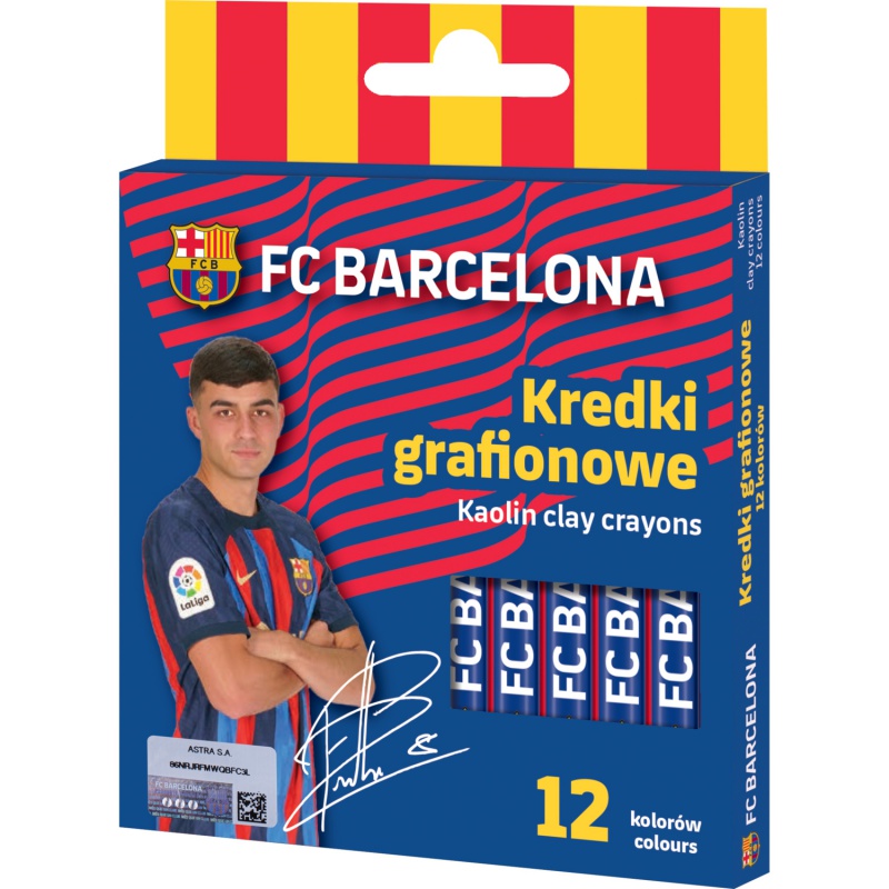 Bezdřevé barvičky FC Barcelona 12 barev | Astra