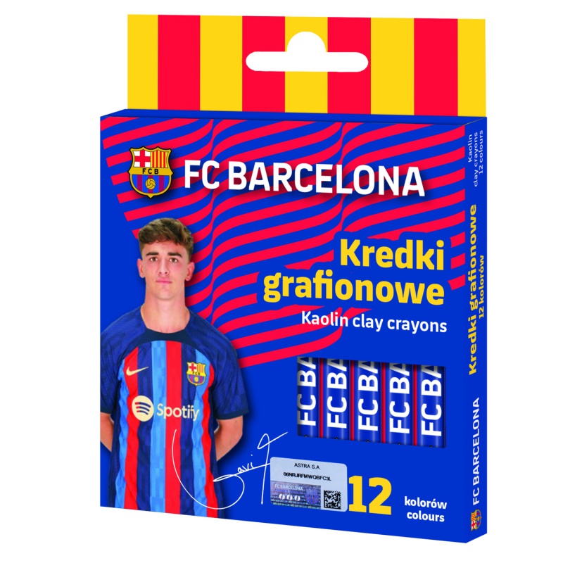 Bezdřevé barvičky FC Barcelona 12 barev | Astra
