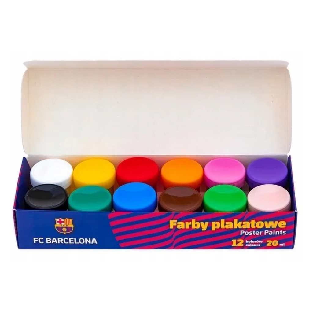 Temperové farby v kelímku FC Barcelona - 12x20 ml, 301123050