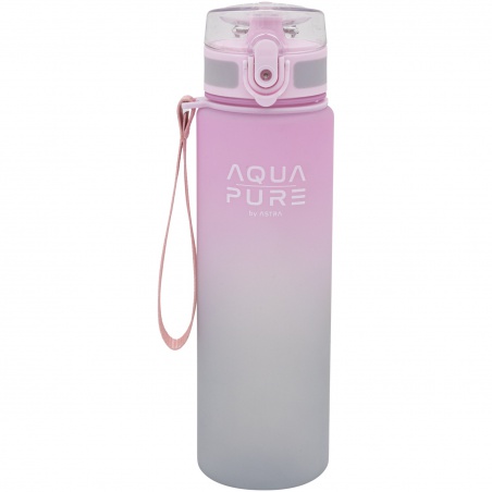 Láhev Aqua Pure Astra 600 ml růžovo-šedá