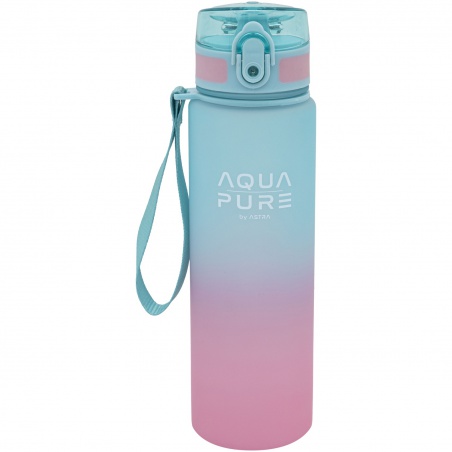 Zdravá fľaša Aqua Pure Astra 600 ml ružovo-mätová