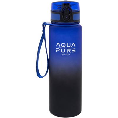 Zdravá fľaša Aqua Pure Astra 600 ml modro-čierna