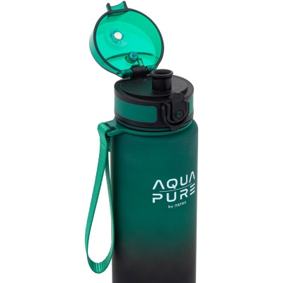 Zdravá fľaša Aqua Pure Astra 600 ml zeleno-čierna
