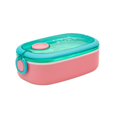 Desiatový box Aqua Pure Astra 900 ml mätovo-ružový