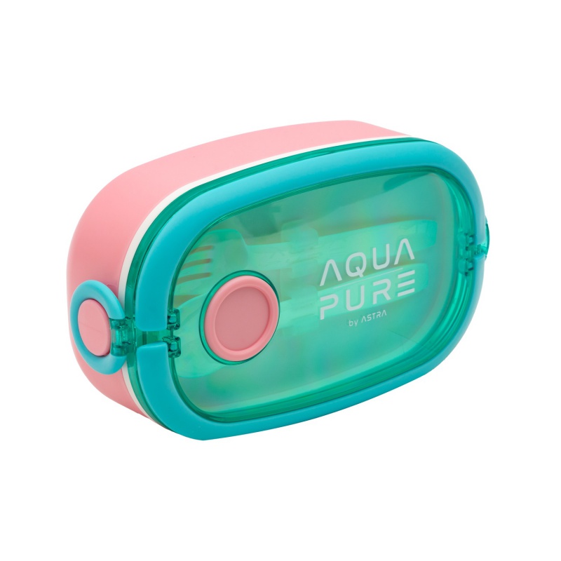 Desiatový box Aqua Pure Astra 900 ml mätovo-ružový