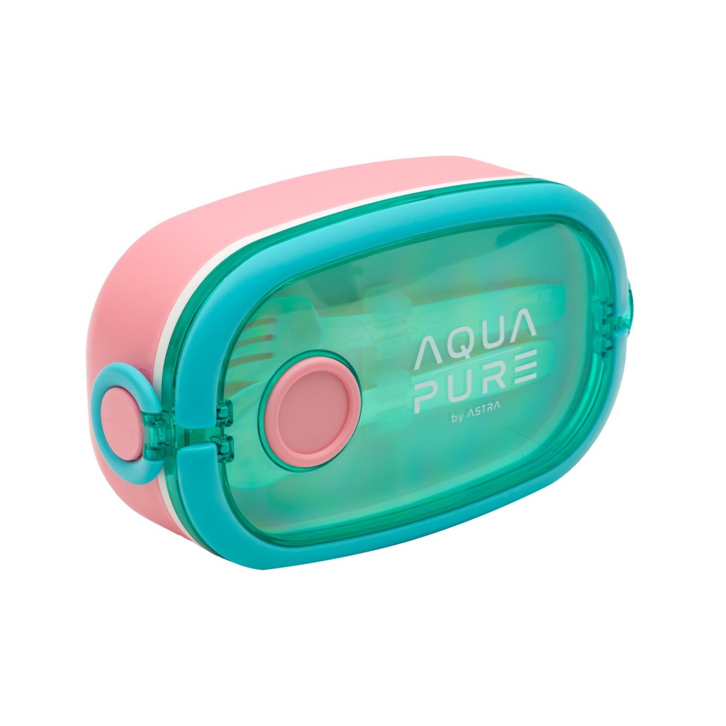 Desiatový box Aqua Pure Astra 900 ml mätovo-ružový