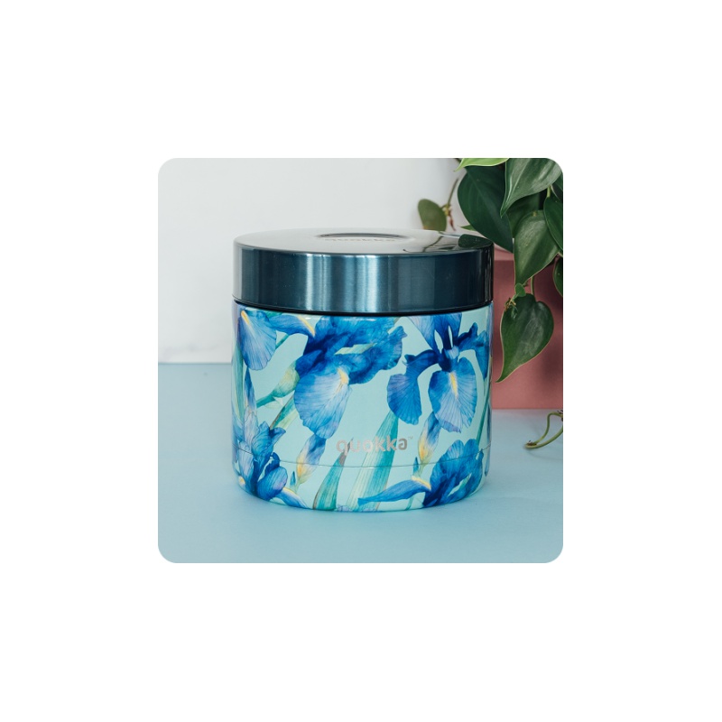 Nerezová termodóza na jídlo Quokka Whim Blue Irises - 600 ml, 41118