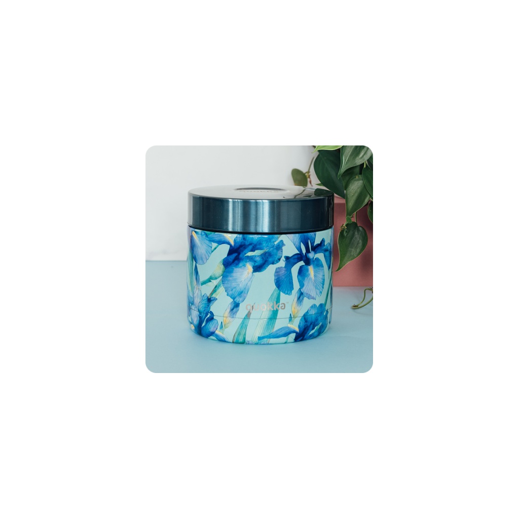 Nerezová termodóza na jídlo Quokka Whim Blue Irises - 600 ml, 41118