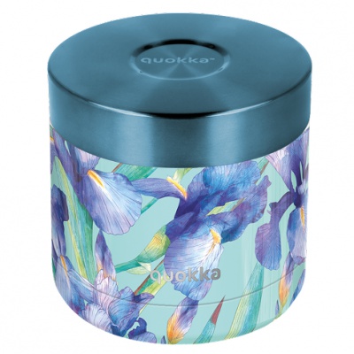 Nerezová termodóza na jedlo Quokka Whim Blue Irises 600 ml