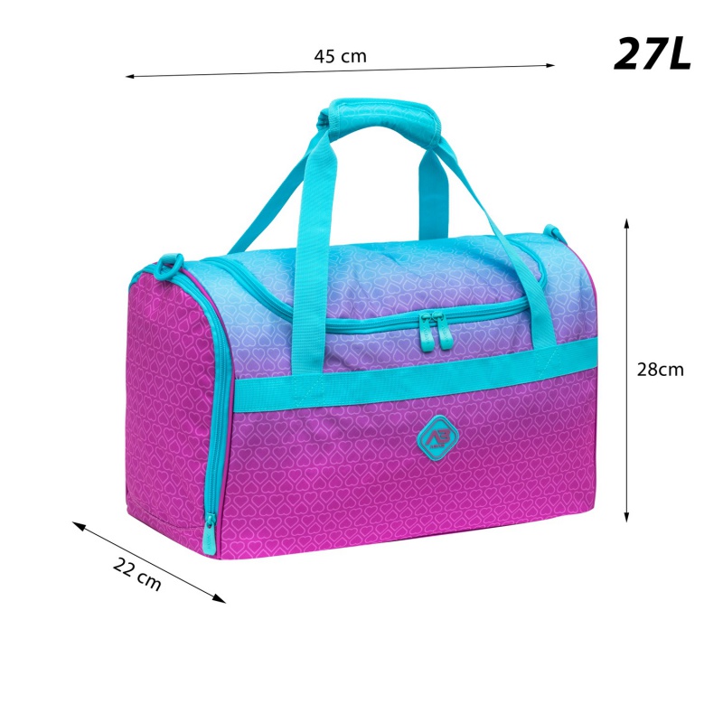 Športová taška AstraBAG Hexagon Green 45×28×22 cm, 27l