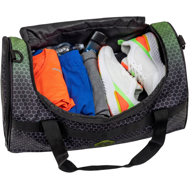 Športová taška AstraBAG Hexagon Green 45×28×22 cm, 27l