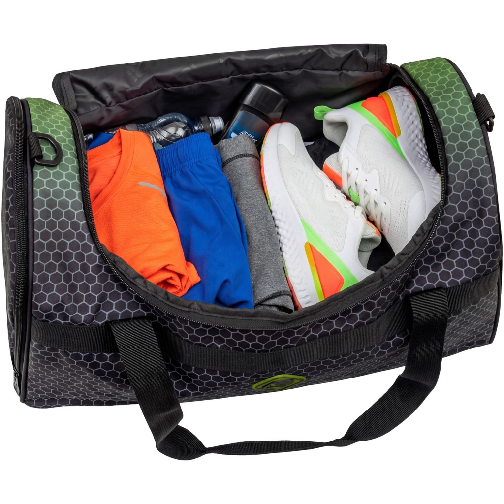 Športová taška AstraBAG Hexagon Green 45×28×22 cm, 27l
