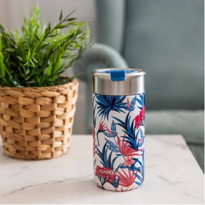 Quokka Boost Blue Garden termohrnek 400 ml, 41370