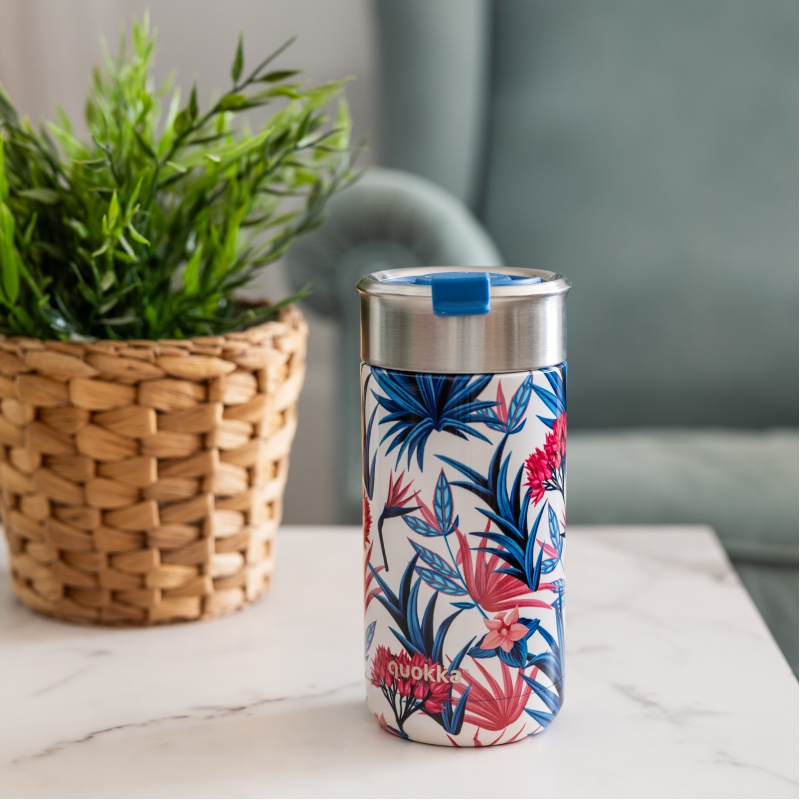 Quokka Boost Blue Garden termohrnek 400 ml, 41370