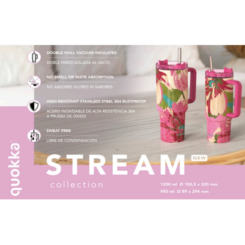 Nerezový termopohár Quokka Stream Burgundy 950 ml