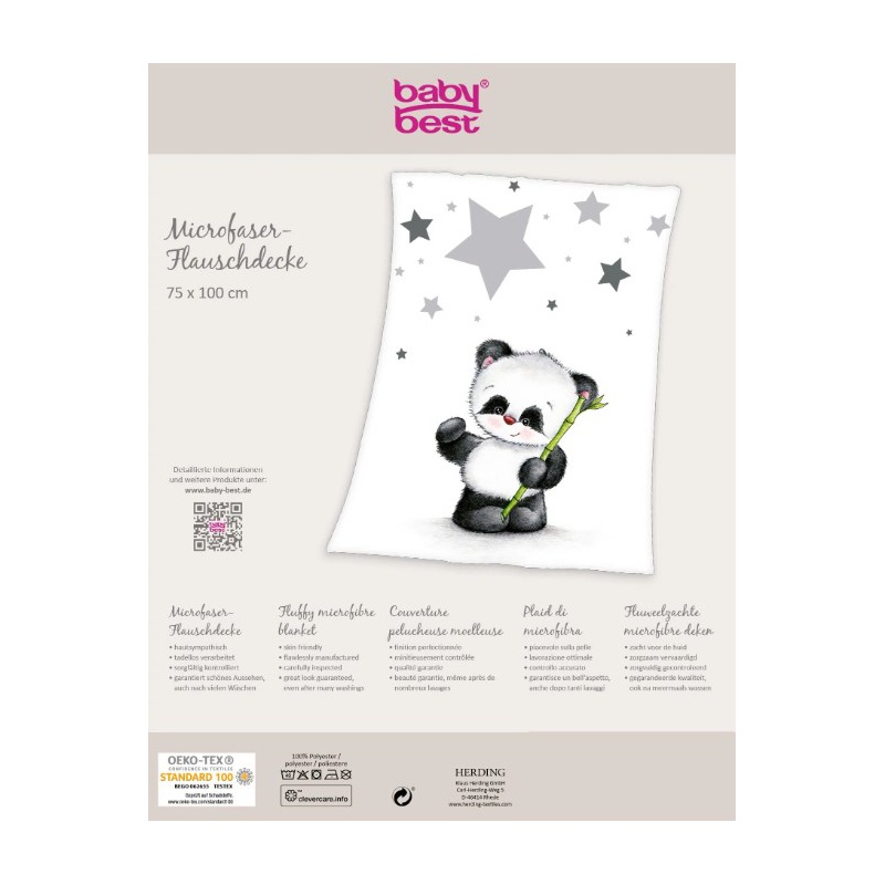 Detská deka Herding babybest Panda 75x100 cm | ZdenkaTri