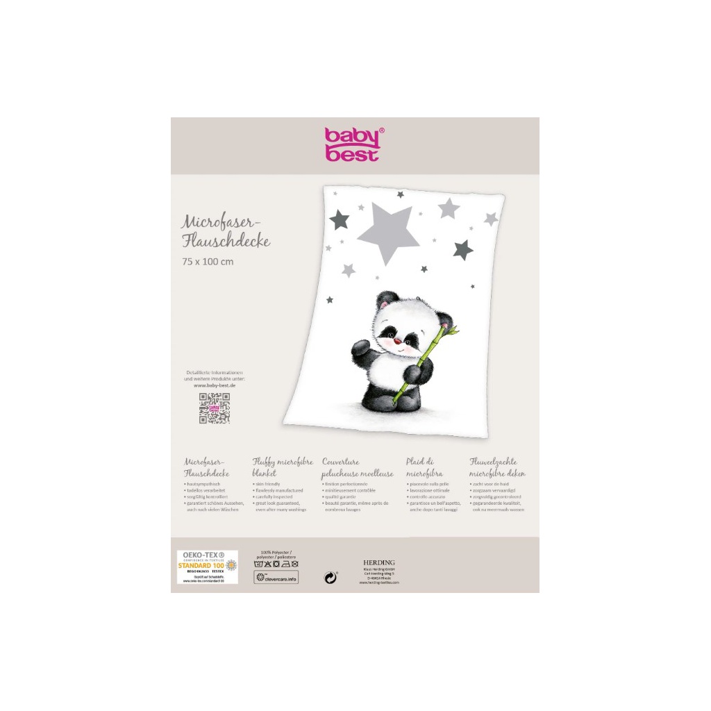 Detská deka Herding babybest Panda 75x100 cm | ZdenkaTri
