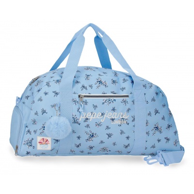 Cestovná taška Pepe Jeans Olivia svetlomodrá 55 cm