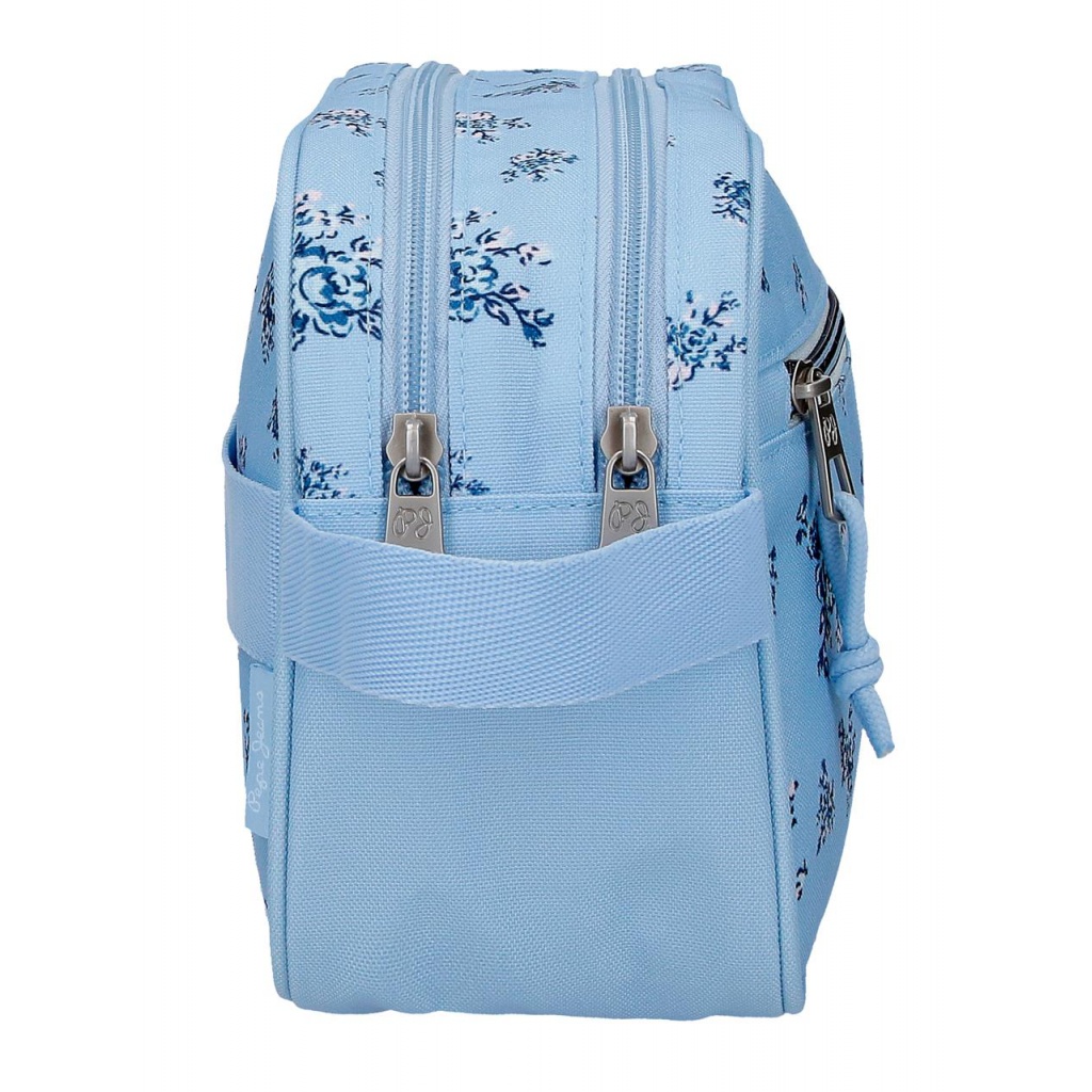 Dvojkomorové puzdro Pepe Jeans Olivia svetlomodré