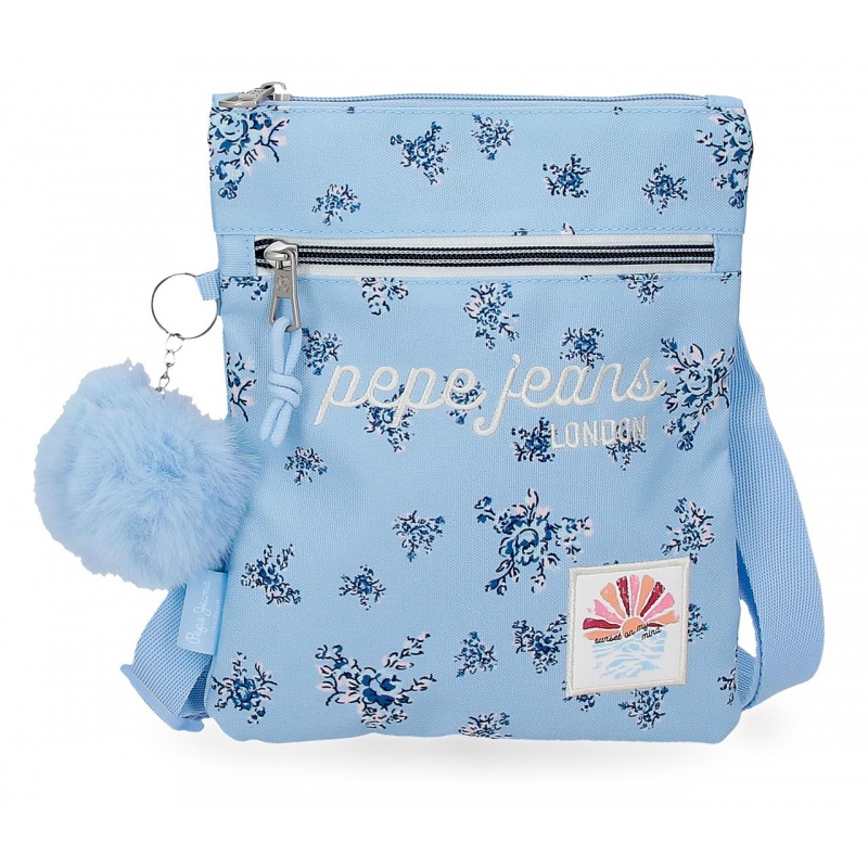 Crossbody kabelka Pepe Jeans Olivia svetlomodrá