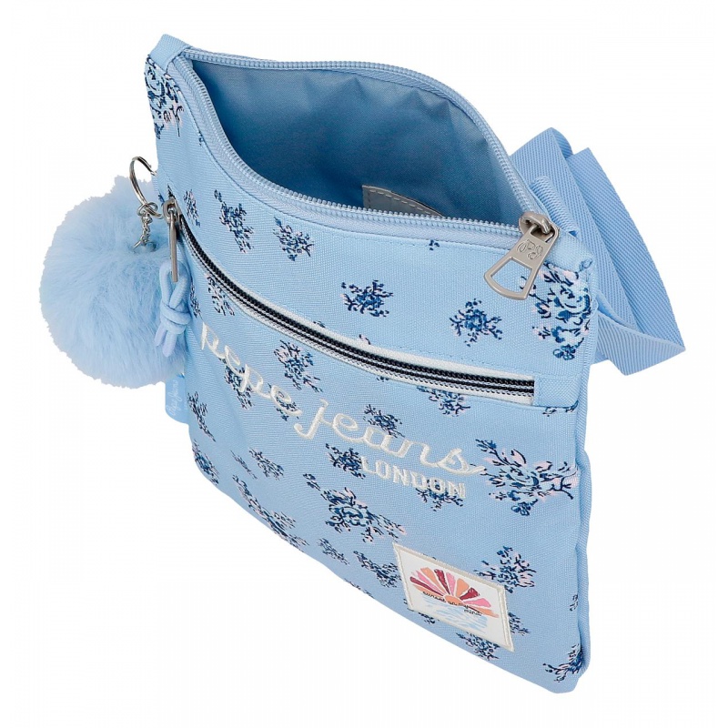 Crossbody kabelka Pepe Jeans Olivia svetlomodrá