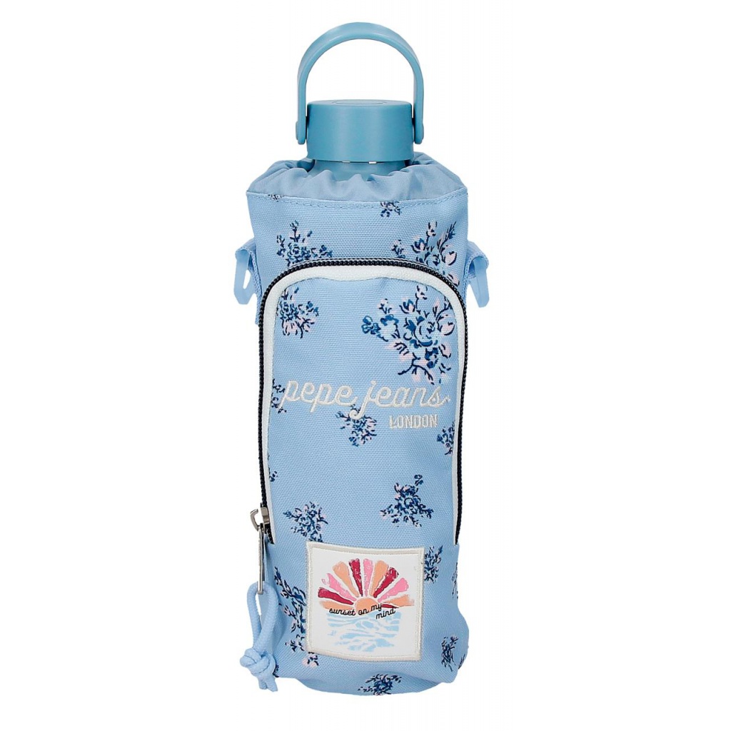 Crossbody pouzdro na láhev Pepe Jeans Olivia světle modré