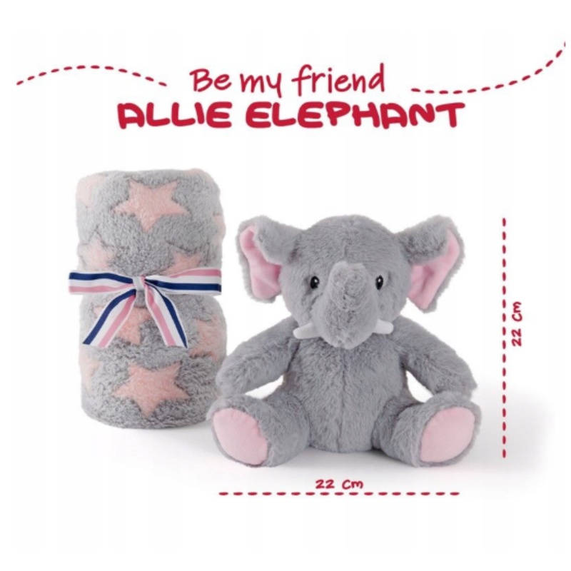 Detská deka s plyšovým sloníkom Allie Elephant | Perletti Toys 13068