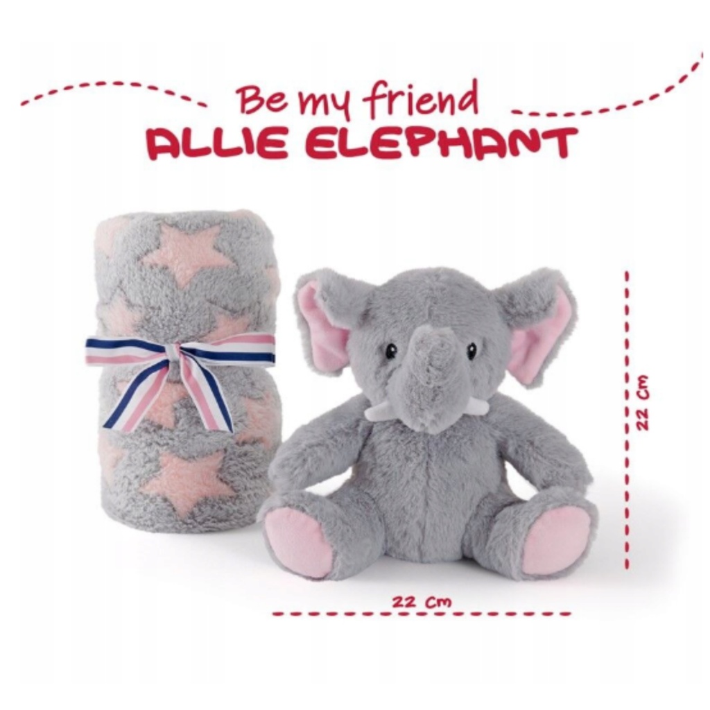 Detská deka s plyšovým sloníkom Allie Elephant | Perletti Toys 13068