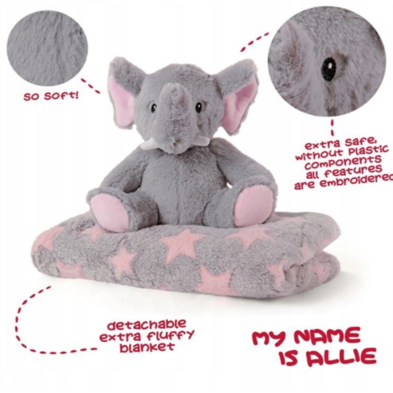 Detská deka s plyšovým sloníkom Allie Elephant | Perletti Toys 13068