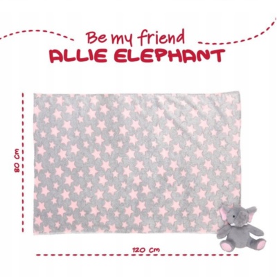 Detská deka s plyšovým sloníkom Allie Elephant | Perletti Toys 13068