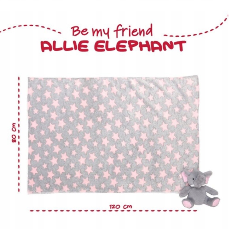 Detská deka s plyšovým sloníkom Allie Elephant | Perletti Toys 13068