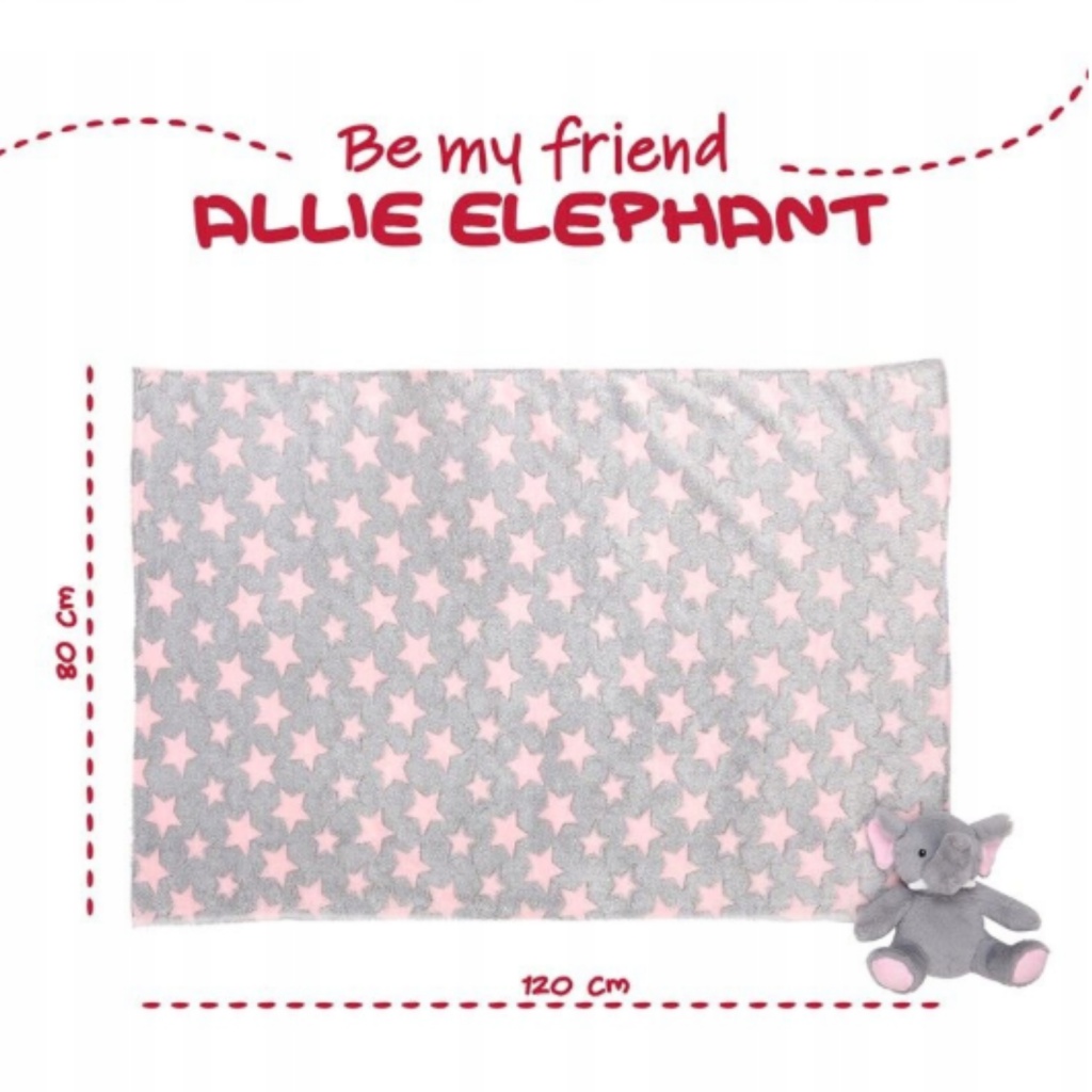 Detská deka s plyšovým sloníkom Allie Elephant | Perletti Toys 13068