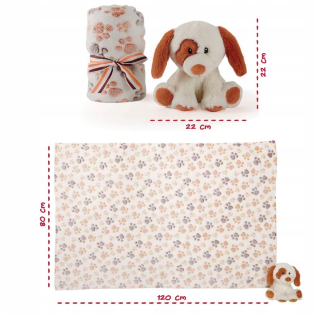 Detská deka s plyšovým psíkom Duff Dog | Perletti Toys 13067