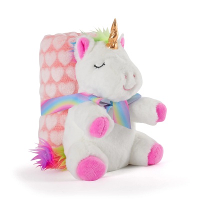 Detská deka s plyšovým jednorožcom Tiara Unicorn | Perletti Toys 13071