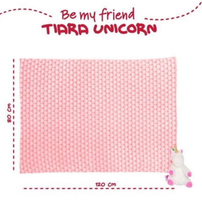 Detská deka s plyšovým jednorožcom Tiara Unicorn | Perletti Toys 13071