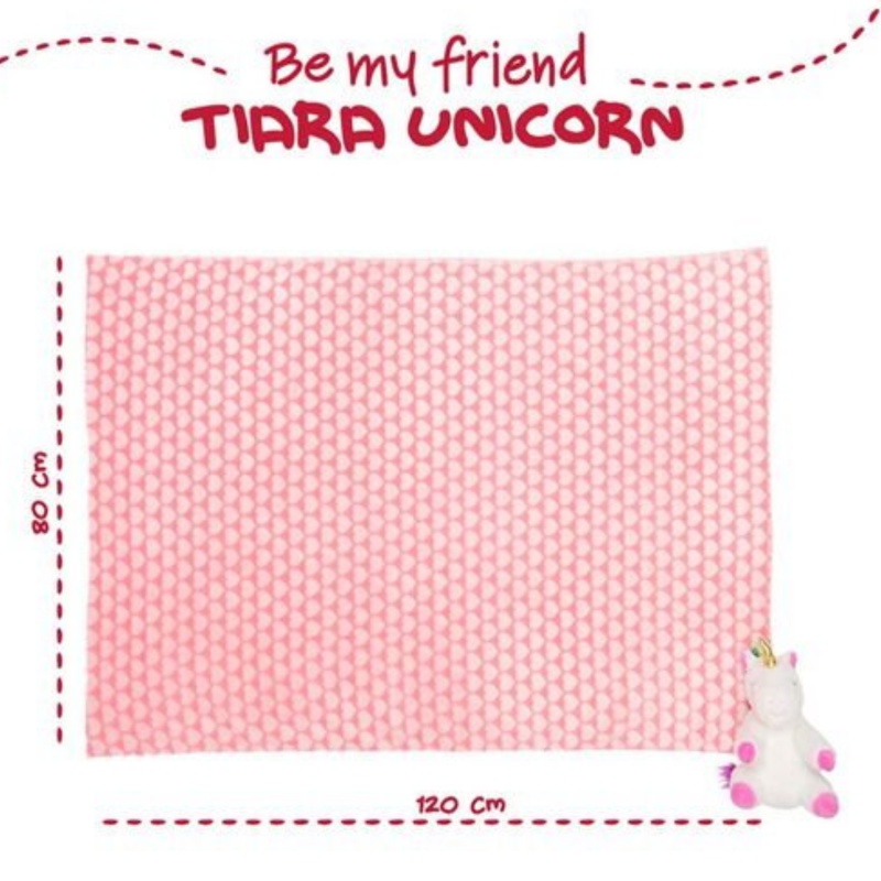 Detská deka s plyšovým jednorožcom Tiara Unicorn | Perletti Toys 13071
