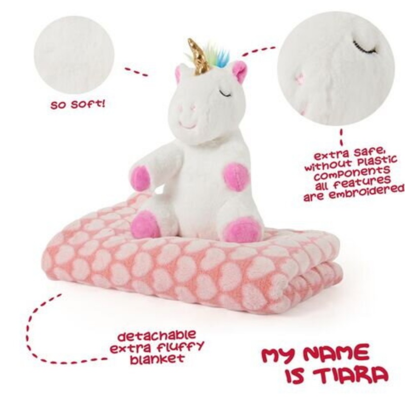 Detská deka s plyšovým jednorožcom Tiara Unicorn | Perletti Toys 13071