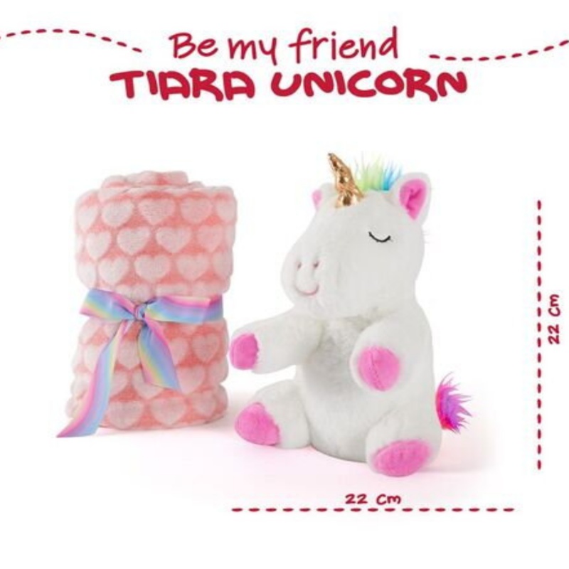 Detská deka s plyšovým jednorožcom Tiara Unicorn | Perletti Toys 13071