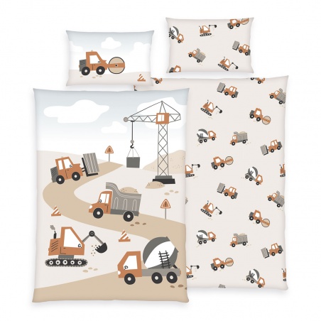 Detské obliečky Herding babybest Stavba 100x135 cm