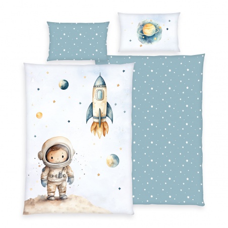 Detské obliečky Herding babybest Malý astronaut 100x135 cm